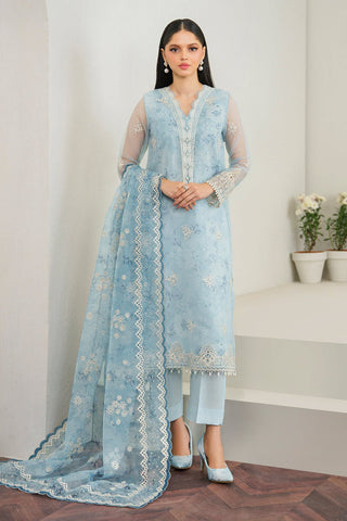 Baroque Sky Blue Formal Collection Organza Replica