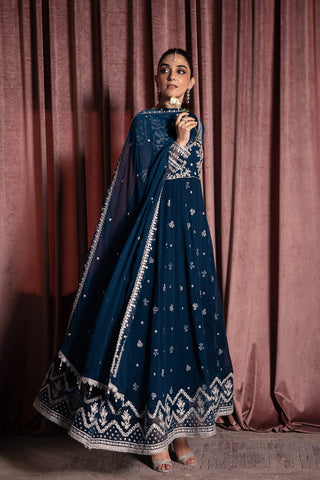 AZURE NEW CHIFFON PARTY WEAR FROCK
