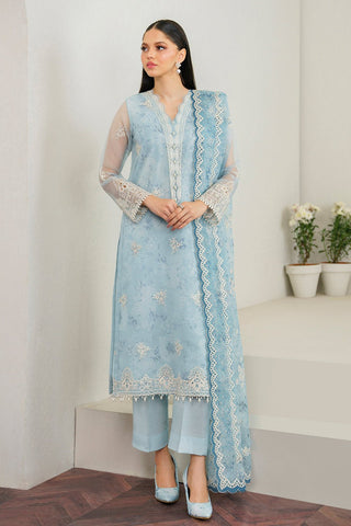 Baroque Sky Blue Formal Collection Organza Replica