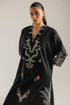 ETHNC NEW BLACK KAAFTAN STYLE SILK PARTY WEAR DEZZ-057