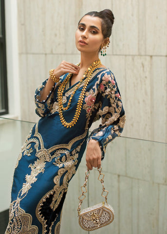 SAIRA SHAKIRA NEW BLUE SILK PARTY WEAR DBZZ-144