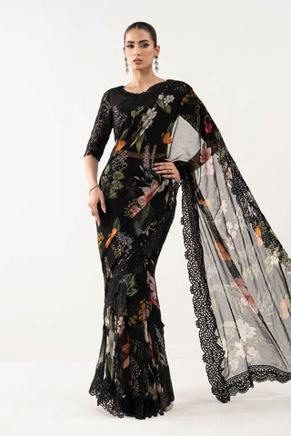 MARIA B NEW PRINTED CHIFFON SAREE DGEZ-014