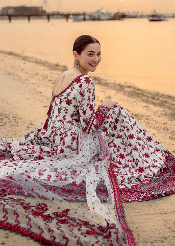 FAIZA SAQLAIN EMBROIDERED LUXURY LAWN MAXI