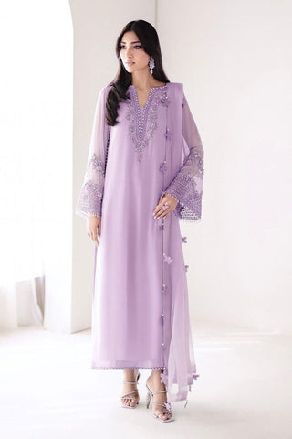 BAROQUE NEW LILAC CHIFFON PARTY WEAR