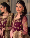 HARIS SHAKEEL NEW SHOCKING PINK CHIFFON PARTY WEAR DFEZ-161