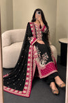 ETHNC NEW BLACK SILK PARTY WEAR EEZZ-177