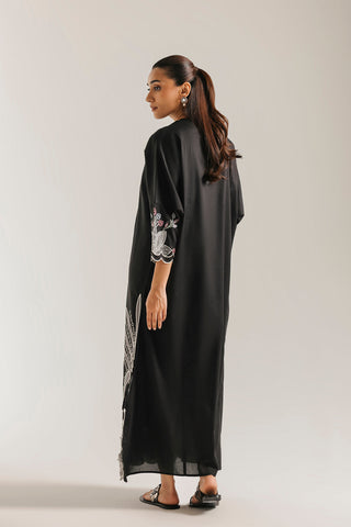 ETHNC NEW BLACK KAAFTAN STYLE SILK PARTY WEAR DEZZ-057