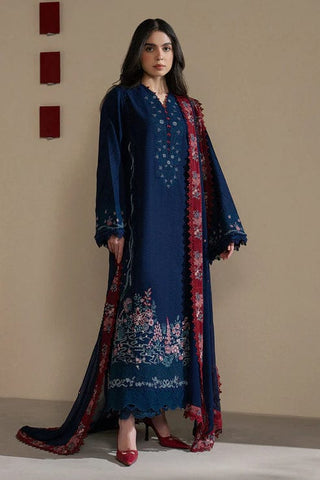 ZIVA BLUE EMBROIDERED LUXARY LAWN COLLECTION