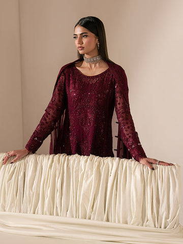 GULAL NEW MEHROON CHIFFON PARTY WEAR DIEZ-149