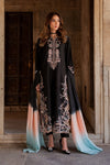 HADIZOUTFIT NEW BLACK SILK KAFTAN PARTY WEAR CBEZ -225