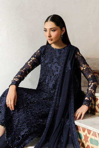 ZARIF NEW BLUE CHIFFON PARTY WEAR DBEZ-178