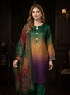 HADIZOUTFIT NEW DIGITAL PRINTED SILK FORMAL WEAR