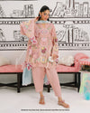 HADIZOUTFIT NEW PEACH SILK PARTY WEAR DBEZ- 270