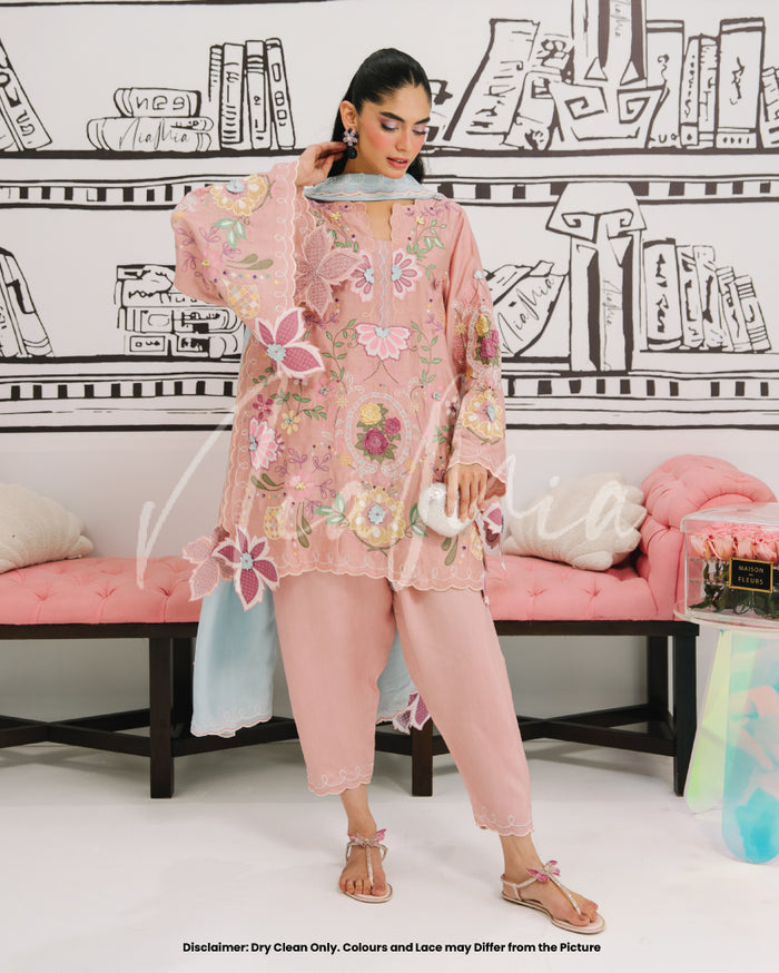HADIZOUTFIT NEW PEACH SILK PARTY WEAR DBEZ- 270