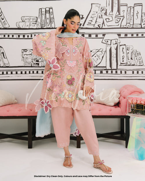 HADIZOUTFIT NEW PEACH SILK PARTY WEAR DBEZ- 270