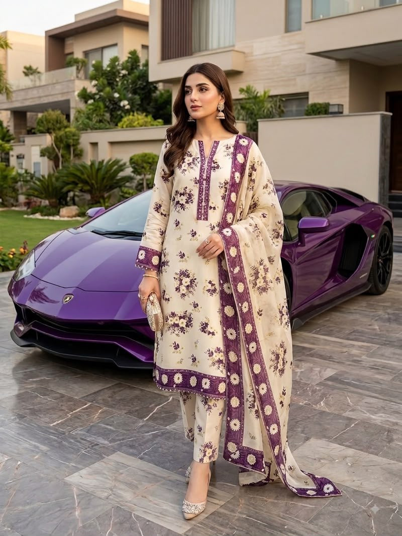 HADIZOUTFIT NEW DIGITAL PRINTED SILK PARTY WEAR BEZZ-5058