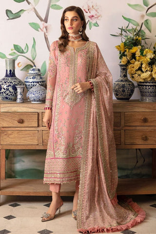 GULAL NEW PEACH CHIFFON PARTY WEAR