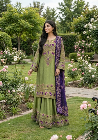 HADIZOUTFIT NEW RAW SILK PARTY WEAR FZZZ-223