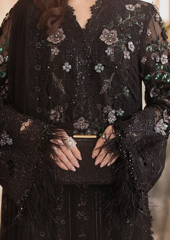 MARIA B NEW  BLACK CHIFFON PARTY WEAR FEZZ-220
