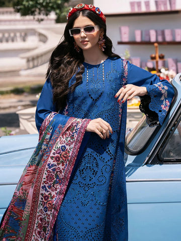 BIN ILYAS NEW BLUE CHIKANKARI LUXURY LAWN COLLECTION