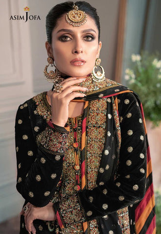 ASIM JOFA - THE AYEZA EDIT MAKHMAL ROYAL VELVET COLLECTION - AJAM-02