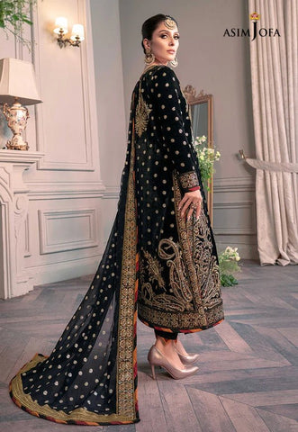 ASIM JOFA - THE AYEZA EDIT MAKHMAL ROYAL VELVET COLLECTION - AJAM-02