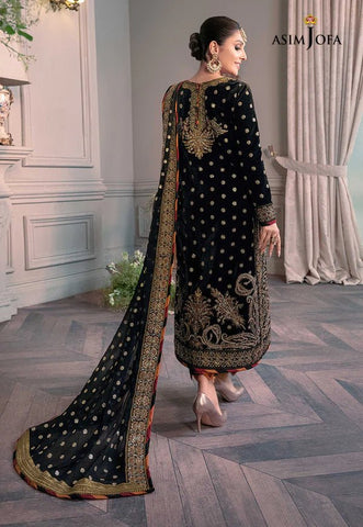 ASIM JOFA - THE AYEZA EDIT MAKHMAL ROYAL VELVET COLLECTION - AJAM-02