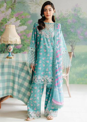 Afrozeh The Floral Charm Embroidered Lawn Unstitched 3Pc Suit AL-24-V1-02