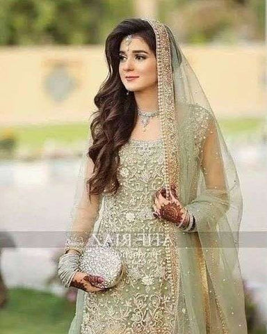 ATIF RIAZ NEW GREEN NET PARTY  WEAR