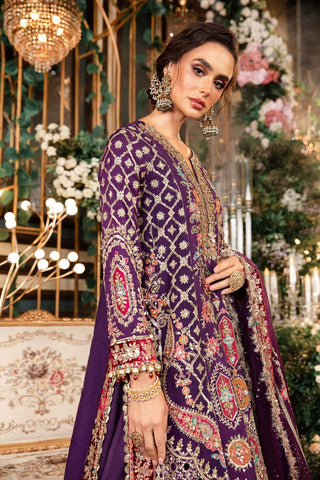 Maria.B Mbroidered Raw Silk Suit