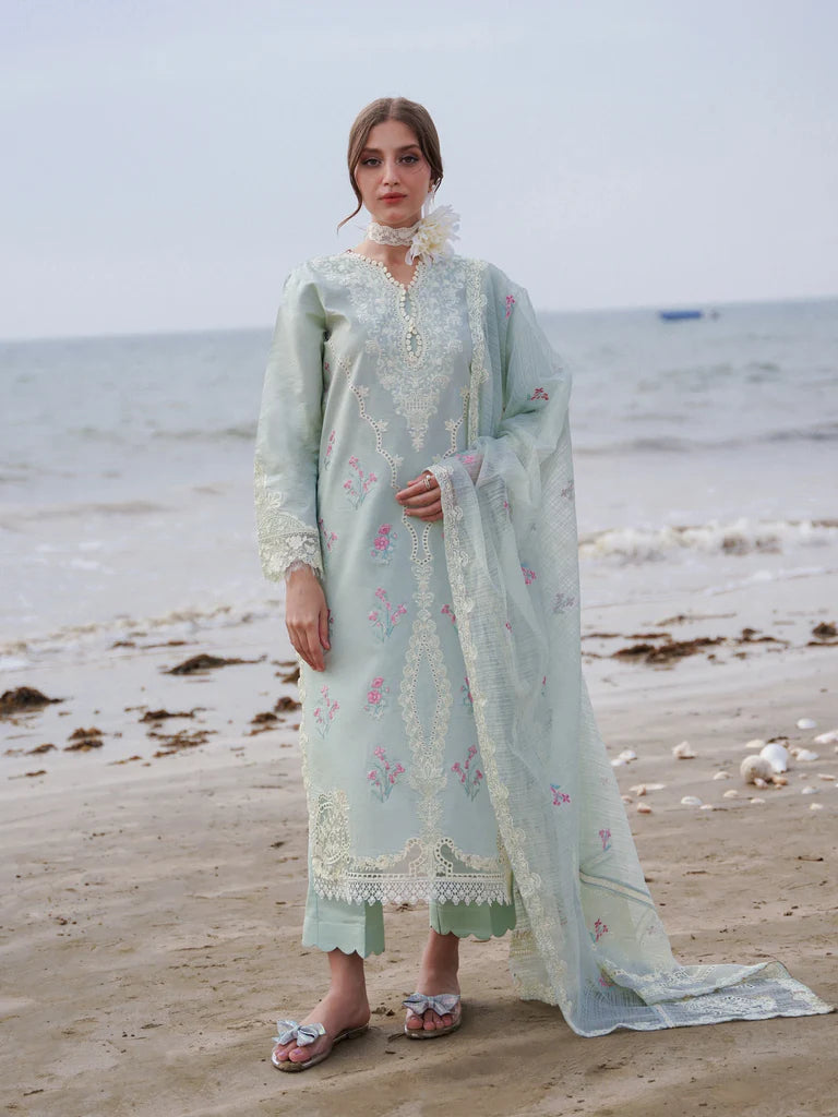 Aabyaan Mint Green Luxury Lawn Collection Replica