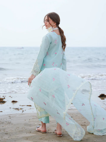 Aabyaan Mint Green Luxury Lawn Collection Replica