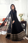 AZURE NEW JET BLACK CHIFFON PARTY WEAR