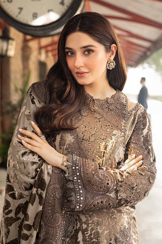 MARIA B NEW BROWN VELVET PARTY WEAR