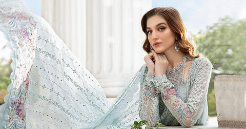 Maria.B Embroidered Chiffon Suit