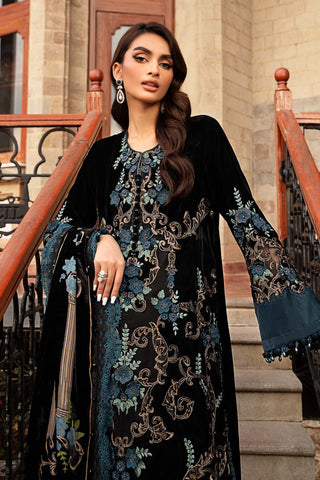 Maria B Winter Luxe Embroidered Velvet Unstitched 3Pc Suit