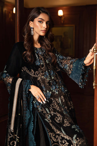 Maria B Winter Luxe Embroidered Velvet Unstitched 3Pc Suit