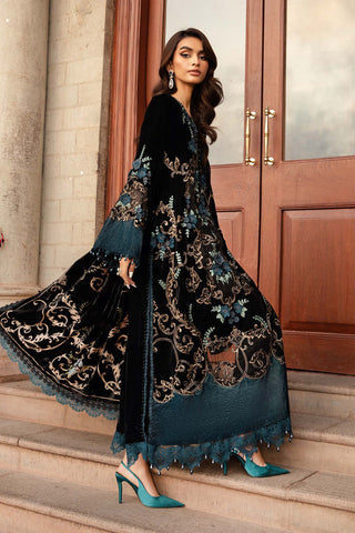 Maria B Winter Luxe Embroidered Velvet Unstitched 3Pc Suit