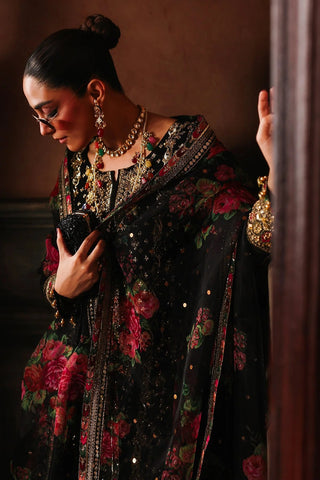 CHARIZMA NEW BLACK CHIFFON PARTY WEAR