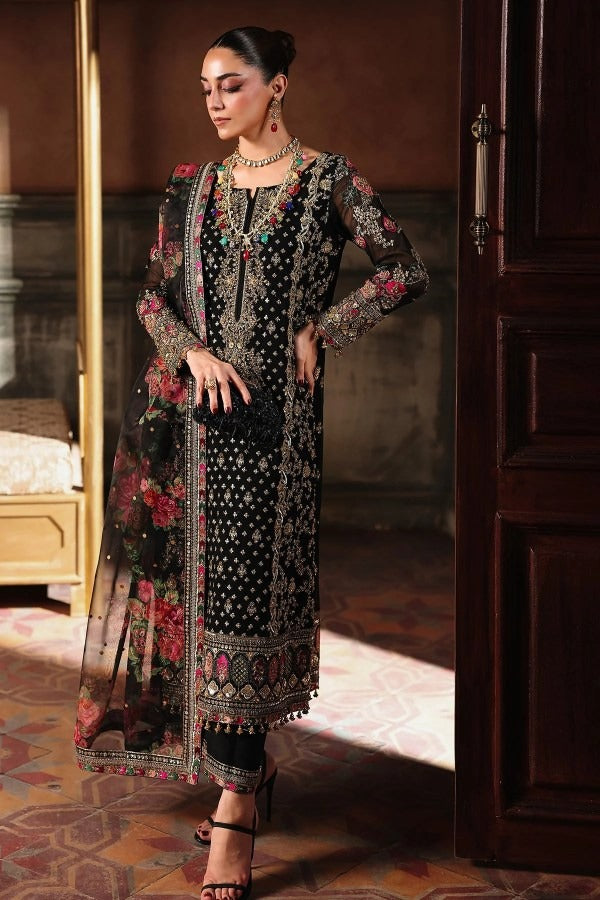 CHARIZMA NEW BLACK CHIFFON PARTY WEAR
