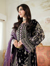 ANEELAS PURPLE NEW VELVET PARTY WEAR GZZZ-241
