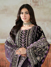 ANEELAS PURPLE NEW VELVET PARTY WEAR GZZZ-241