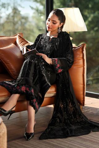 MARIA.B NEW JET BLACK VELVET PARTY WEAR