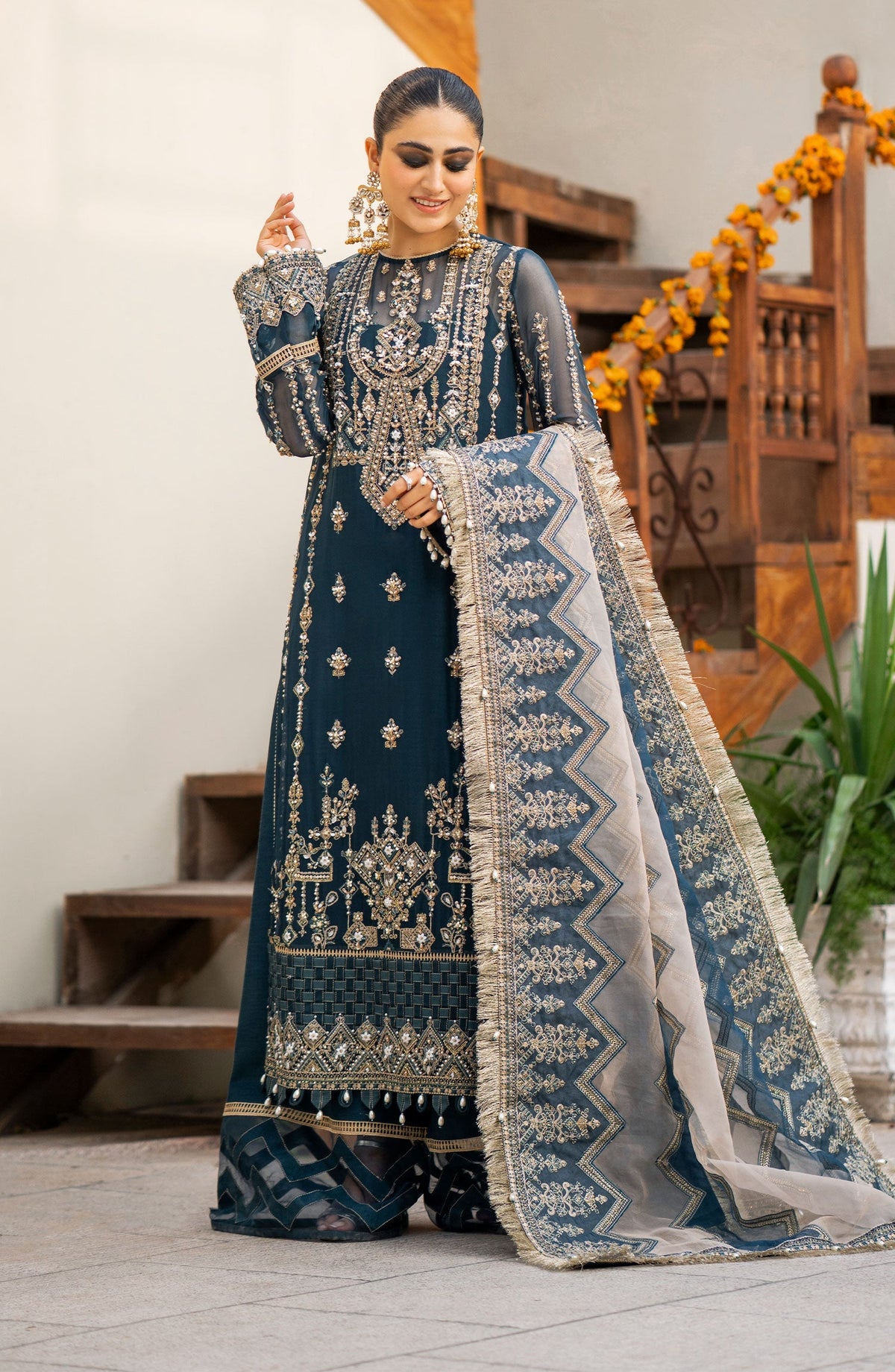 Zarin by Eleshia Unstitched Embroidered Bamber Collection