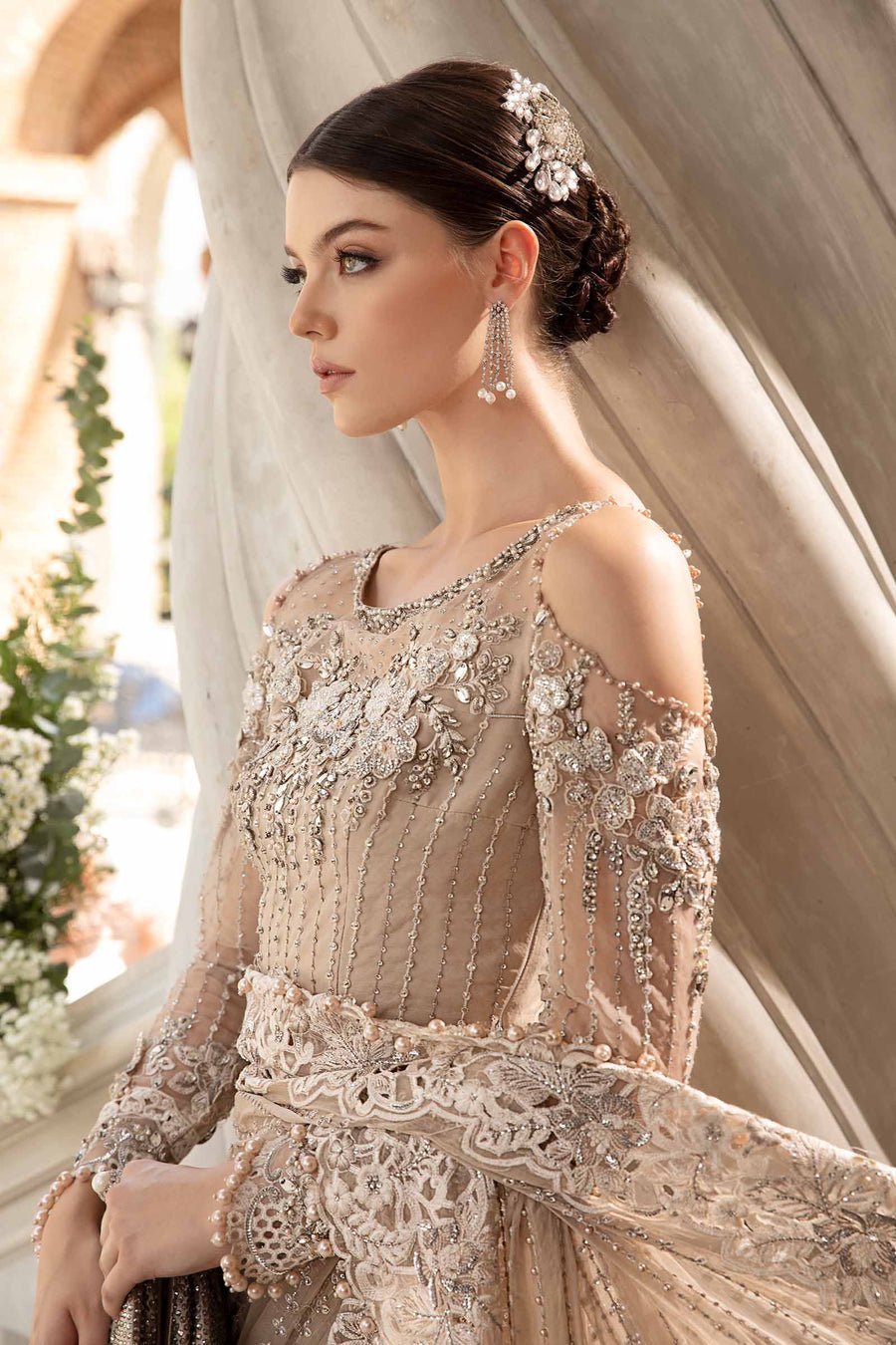 maria b golden dress Maria B