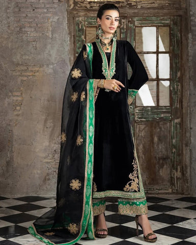 Zainab Chottani Black Velvet Collection