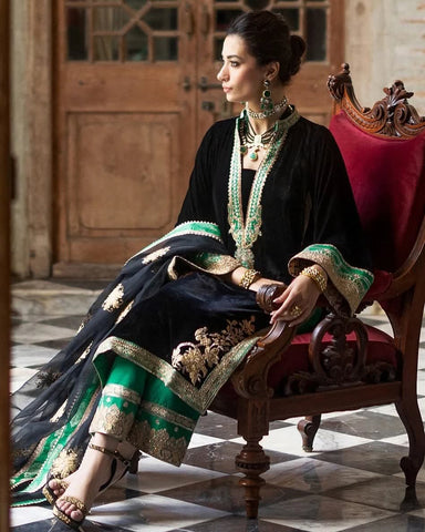 Zainab Chottani Black Velvet Collection