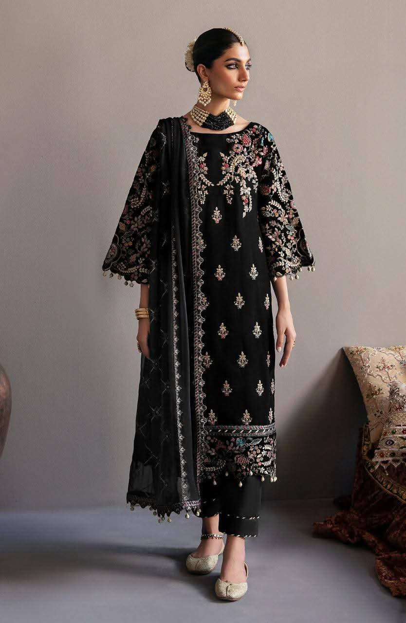 EMAN ADEEL EMBROIDERED VELVET UNSTITCHED 3PC COLLECTION