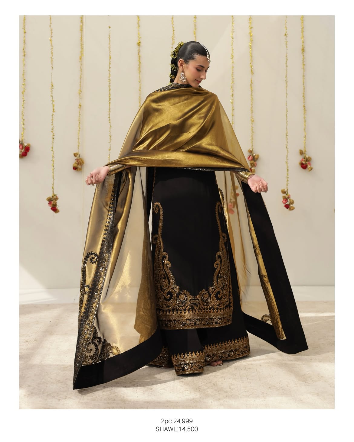 DYOT NEW JET BLACK SILK PARTY WEAR FZZZ-101