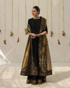 DYOT NEW JET BLACK SILK PARTY WEAR FZZZ-101